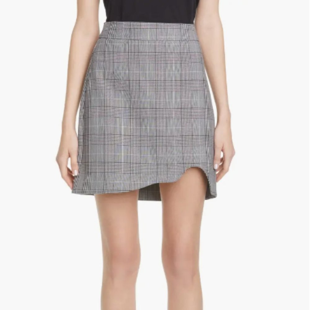 Ganni Plaid Suiting Miniskirt NWOT